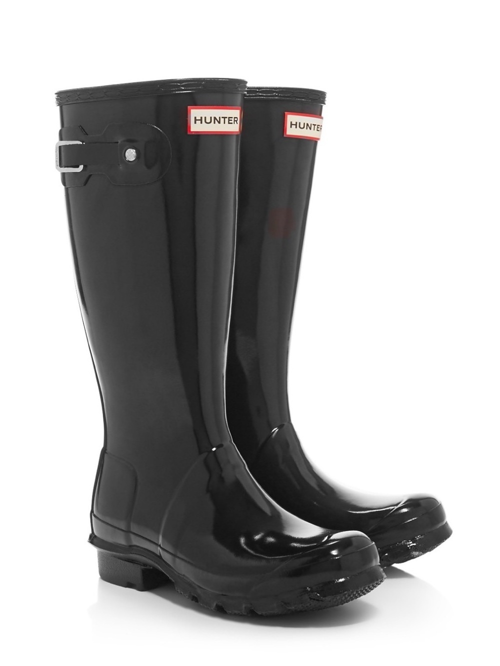 Hunter Kids Original Gloss Tall Rain Boots Big Kids 4 M / 5 F Black Waterproof